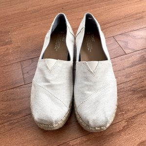 TOMS Ivory Platform Slip-On Sneakers